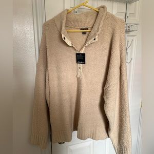 Eddie Bauer fleece quarter button